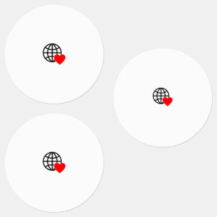 World Love Globe Icon   Heart Earth Summer Design