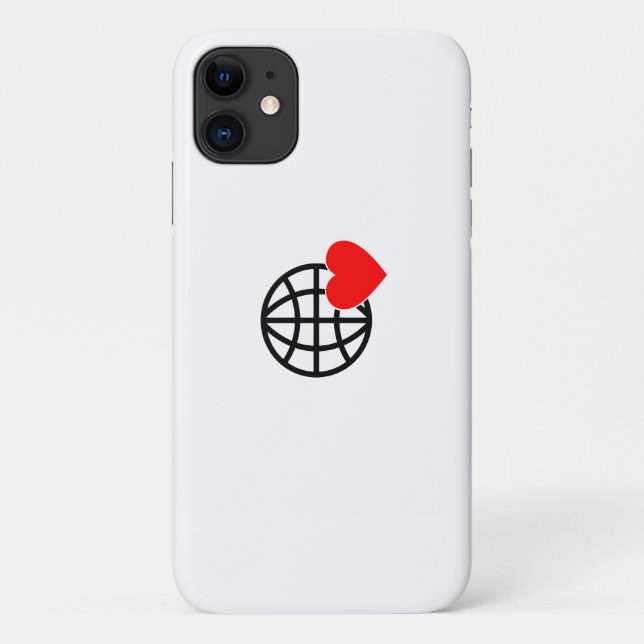 World Love Globe Icon | Heart Earth Summer Design Case-Mate iPhone Case (Back)