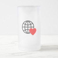 World Love Globe Icon | Heart Earth Summer Design