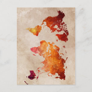 world map 13 postcard