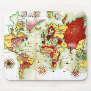 World Map 1675 Mouse Mat