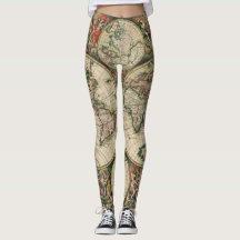 World Map 1689 Leggings