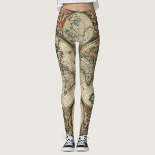 World Map 1689 Leggings