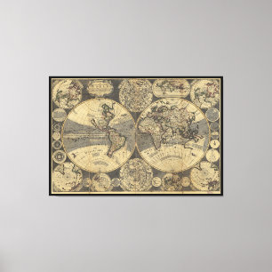 World Map (1702) Canvas Print
