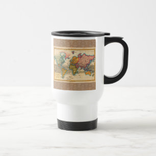 World Map 1780 Bonne Antique Planisphere Travel Mug