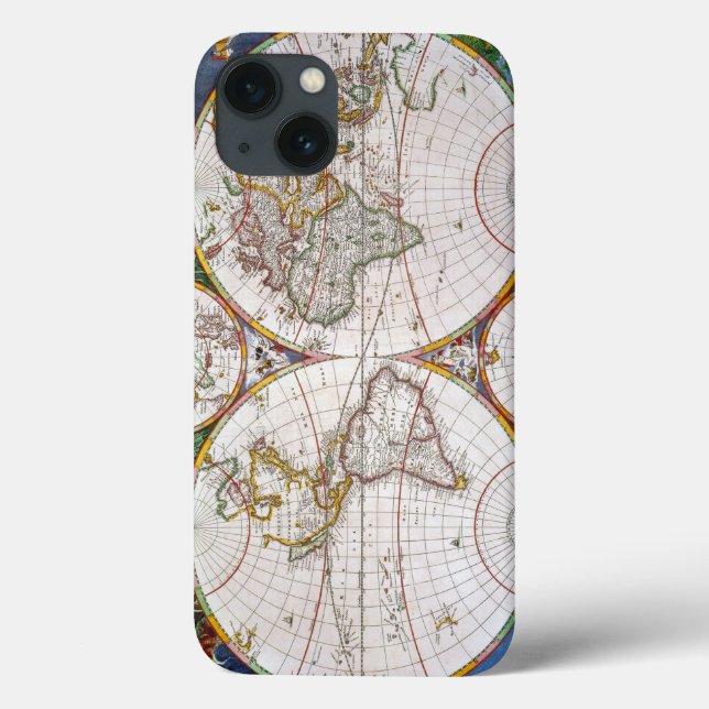 WORLD MAP, 17th CENTURY Case-Mate iPhone Case (Back)