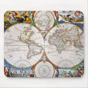 WORLD MAP, 17th CENTURY Mouse Mat
