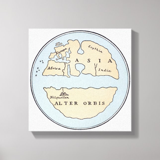 WORLD MAP, 1ST CENTURY CANVAS PRINT (Front)