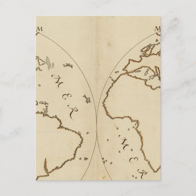 World Map 2 Postcard (Front)