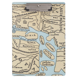 WORLD MAP 2ND CENTURY CLIPBOARD