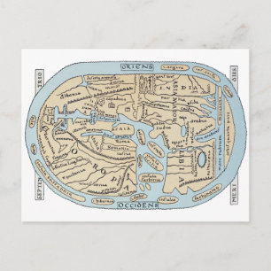 WORLD MAP 2ND CENTURY POSTCARD