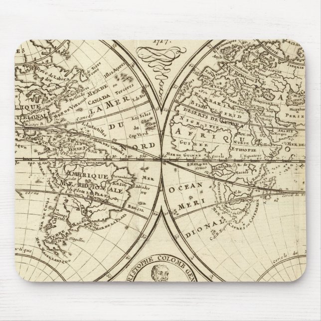 World Map 4 Mouse Mat (Front)