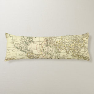 World Map 5 Body Cushion