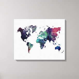 world map 6 canvas print