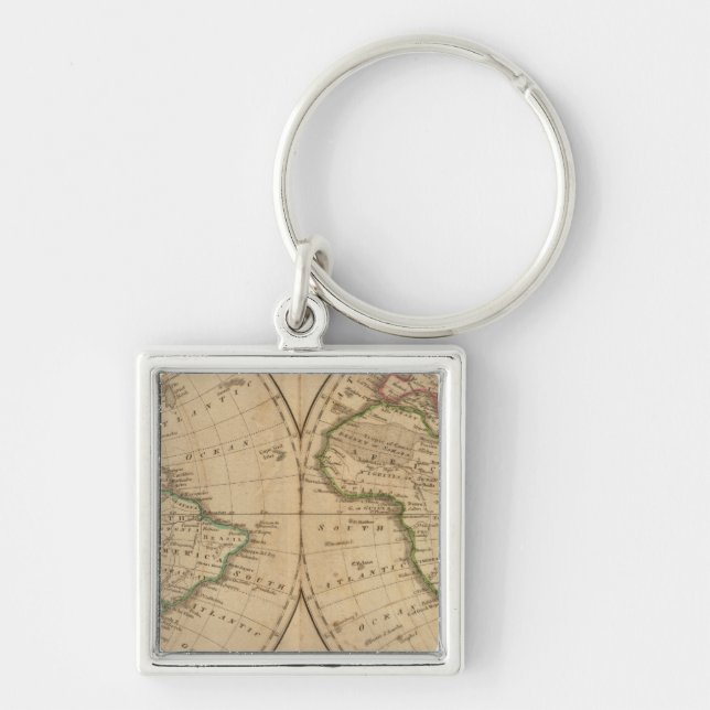 World Map 7 Key Ring (Front)