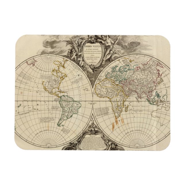 World Map 8 Magnet (Horizontal)
