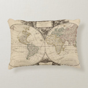 World Map 9 Decorative Cushion