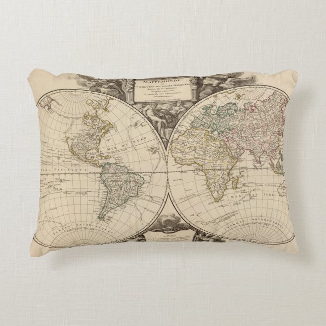 World Map 9 Decorative Cushion (Front)