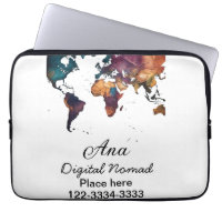 World map add your name text place city phone