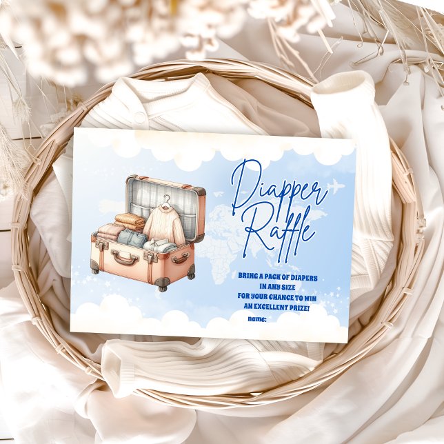 World Map Adventure Awaits  Diapper Raffle Enclosure Card (Creator Uploaded)