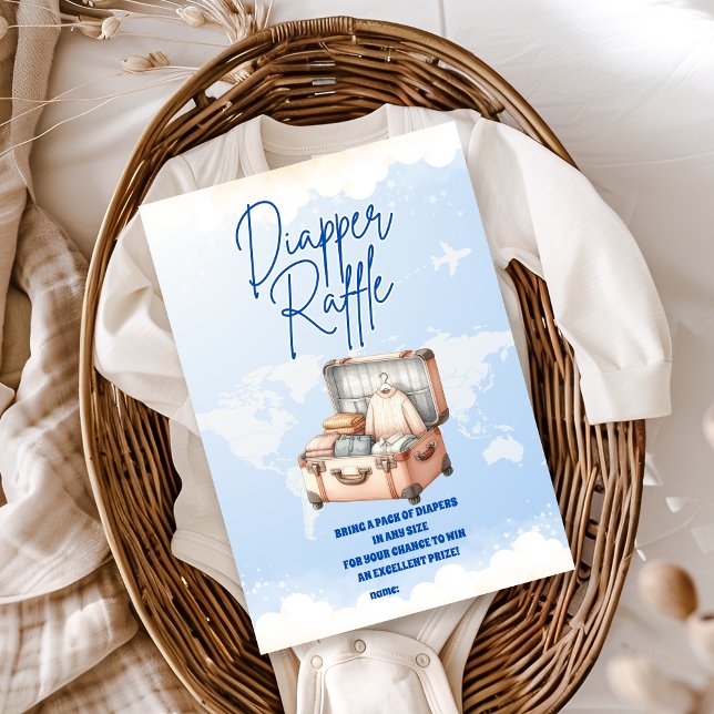 World Map Adventure Awaits Diapper Raffle Enclosure Card (Creator Uploaded)