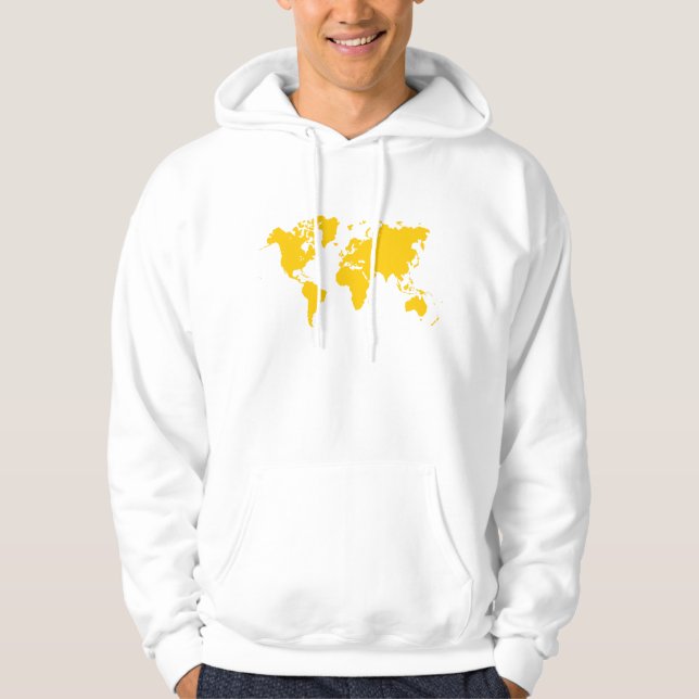 World Map - Amber Hoodie (Front)