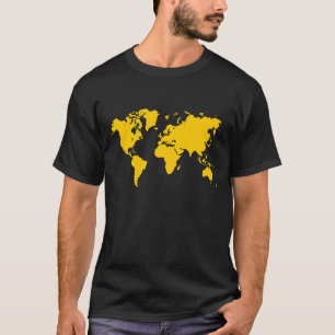 World Map - Amber T-Shirt
