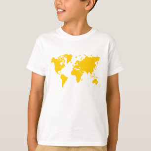 World Map - Amber T-Shirt