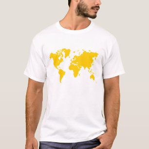World Map - Amber T-Shirt
