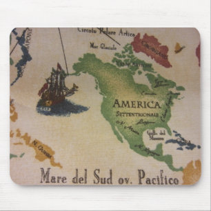 World Map - America Mouse Mat