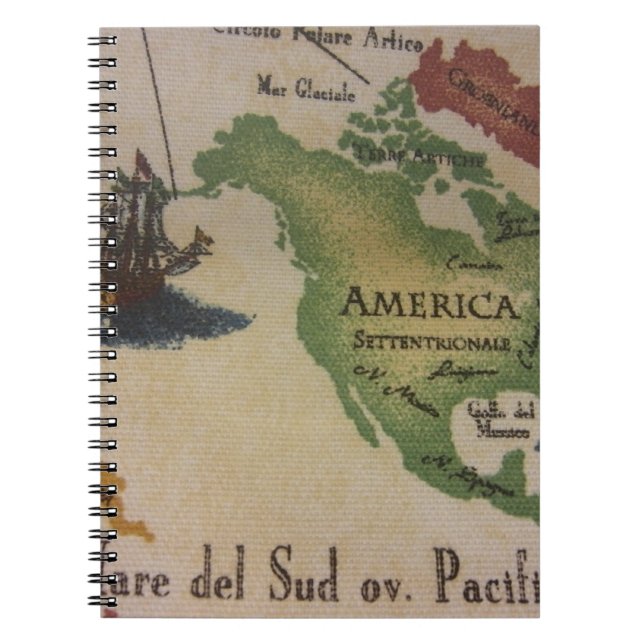 World Map - America Notebook (Front)