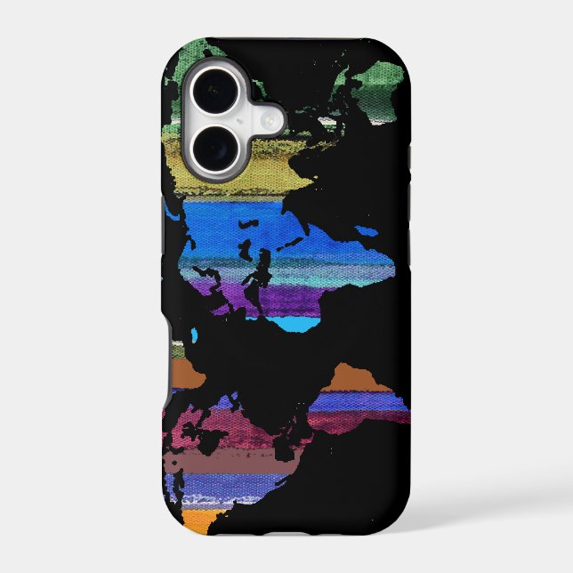 world map and colour stripes (Back)