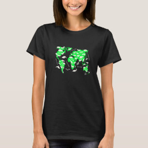 World Map Animals Collection Location Educational T-Shirt
