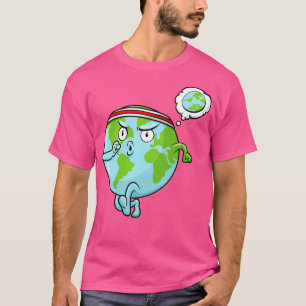World map as Runner with Head T-Shirt