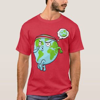 World map as Runner with Head T-Shirt