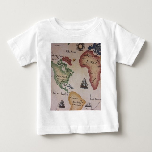 World Map -- Atlantic Ocean Baby T-Shirt (Front)
