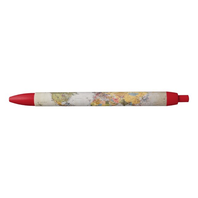 world map black ink pen (Front)