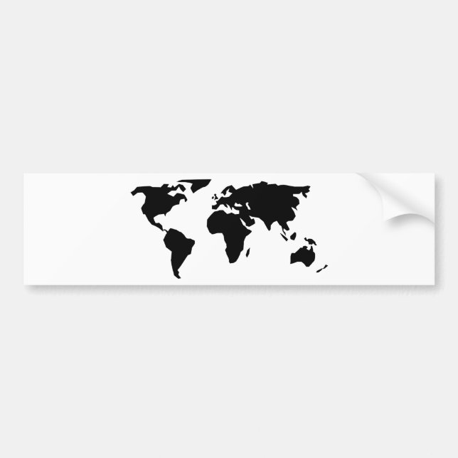World Map Bumper Sticker (Front)