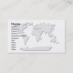 World Map Business Card Platinum
