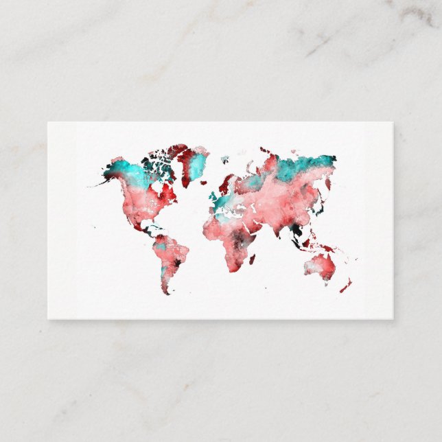 world map Business Cards (Front)