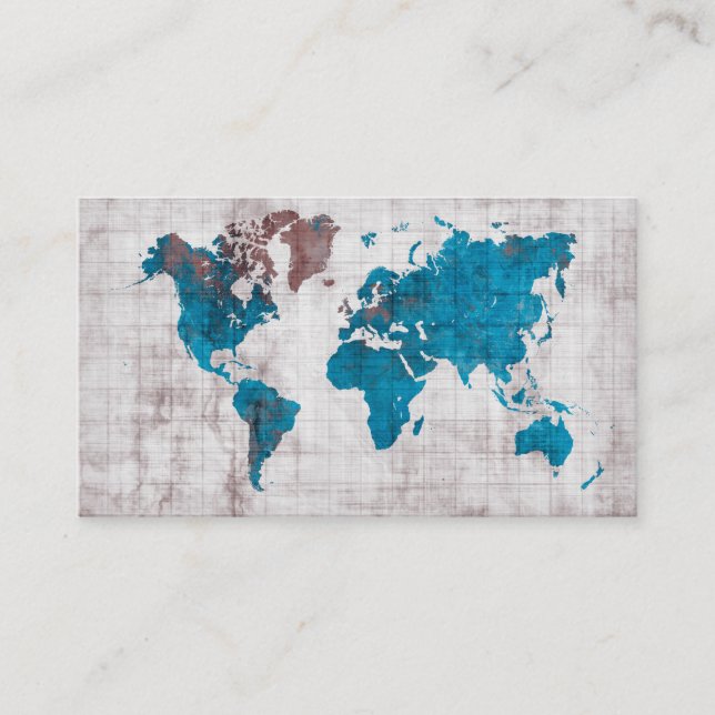 world map Business Cards (Front)