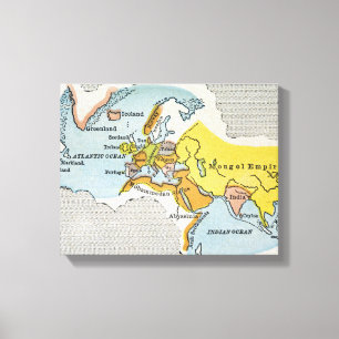 WORLD MAP, c1300. Canvas Print