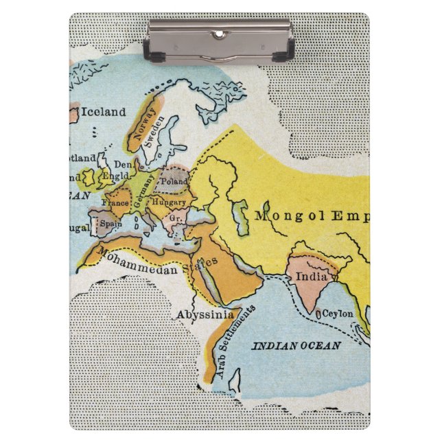 WORLD MAP, c1300. Clipboard (Front)