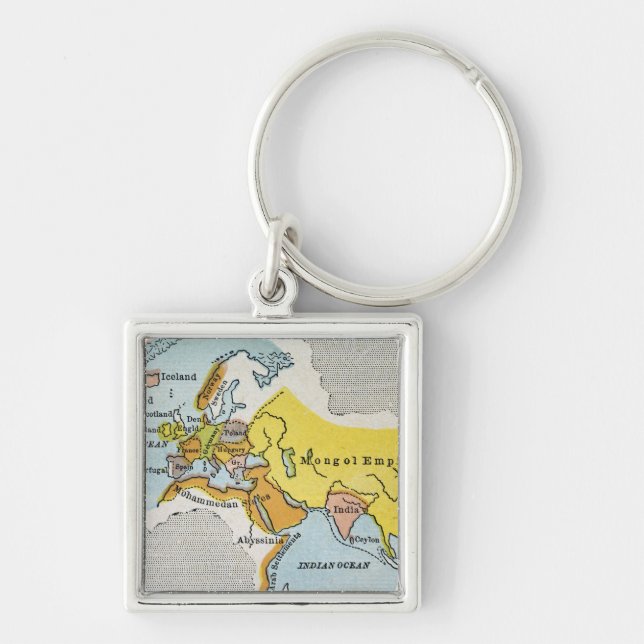 WORLD MAP, c1300. Key Ring (Front)