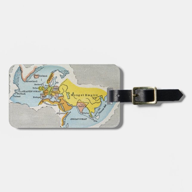 WORLD MAP, c1300. Luggage Tag (Front Horizontal)