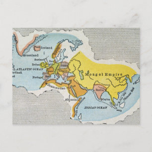 WORLD MAP, c1300. Postcard