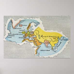 WORLD MAP, c1300. Poster