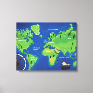 World Map Canvas Print