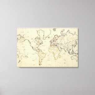 World map canvas print