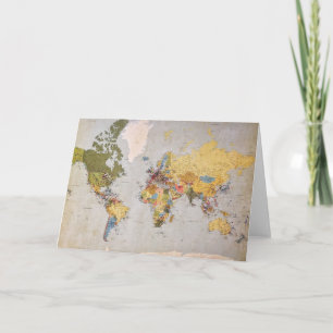 world map card
